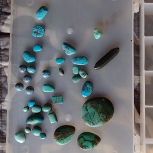 Beautiful turquoise ready for jewelry making